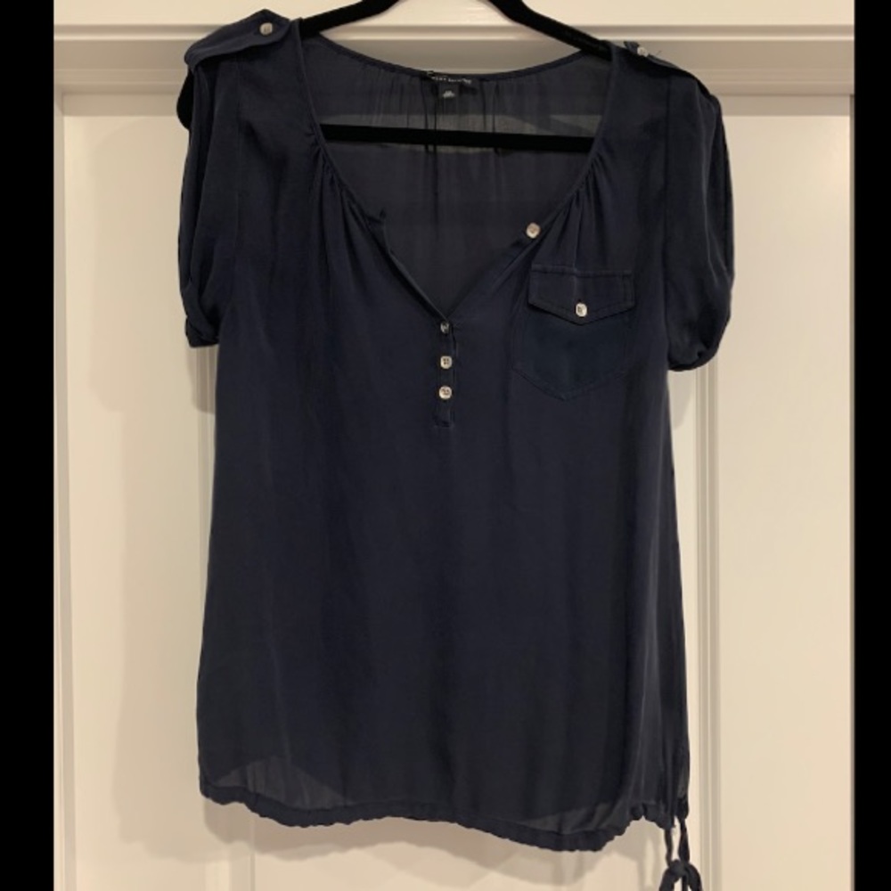 Banana Republic Tie-Bottom Silk Blouse